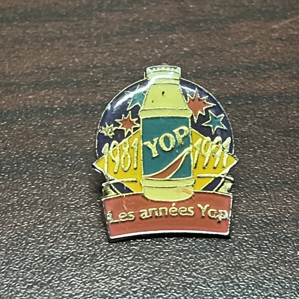 Yop Yogurt Drink 10 Year Anniversary Lapel Hat Pin‎